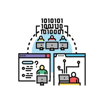paquete múltiple estudiante programadores compitiendo un codificación desafío evento vector