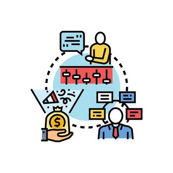 variants Creative resource management process optimizing project development vector