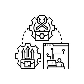 software Ingenieria ciclo vital desarrollando digital tecnología solución vector