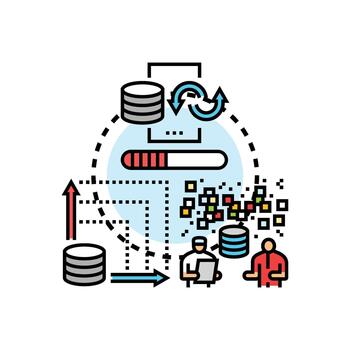 capturar y Procesando datos con digital paquete múltiple tecnología vector