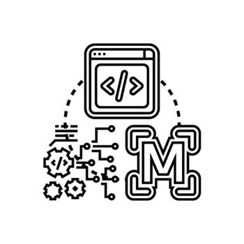 configuración menú ajustes controlador rango programación desarrollo concepto vector