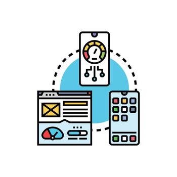 ligero web conjunto aplicación desarrollando optimizando usuario experiencia vector