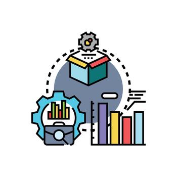 Creative workflow process optimizing clean project development vector