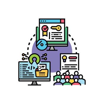 styleset Open source licensing managing code development collaboration vector
