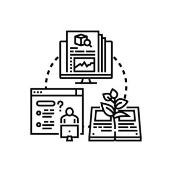 Knowledge development forms process improving education training vector