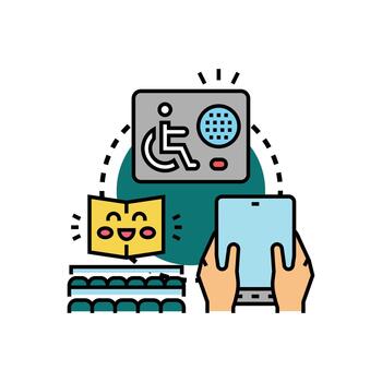 accesible pantalla lector implementación plan concepto vector