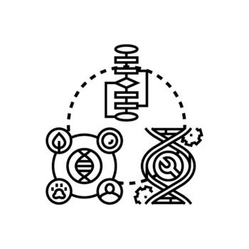 Significant evolution process changing dna forms structure vector