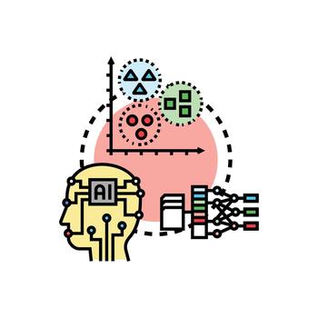 artificial inteligencia Procesando datos para universal reconocimiento vector