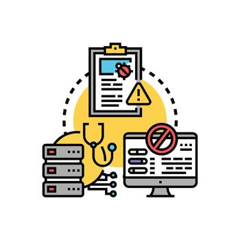 Software troubleshooting detecting program errors and system malfunctions vector