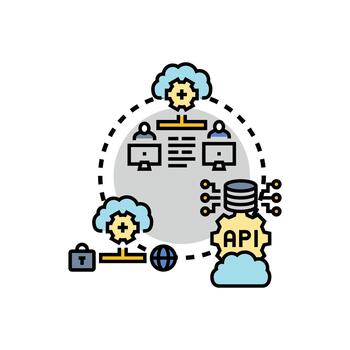 eso infraestructura recurso asignación optimizando nube informática vector