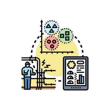 Anomaly detection styles process using data analysis technology vector