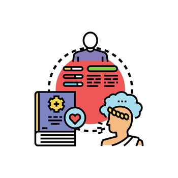 Authentic learning process developing knowledge and wisdom vector