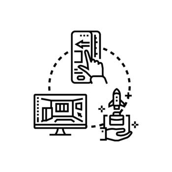 visual aplicación constructor desarrollando móvil software interfaz rango rápidamente vector