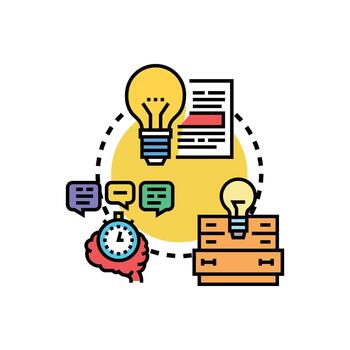 desarrollando creativo ilustración tema ideas rango proceso vector