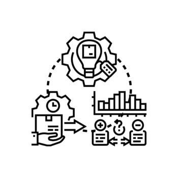styleset Programming workflow developing. software project types coding process vector
