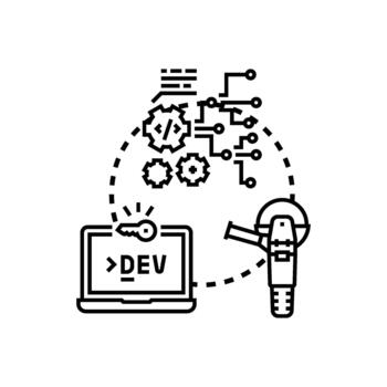 Locating concepts software development tools programming solutions concept vector