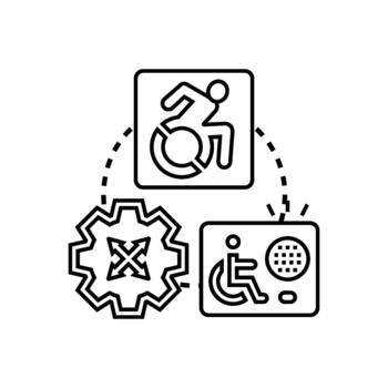 User centered. accessibility plan concepts development vector