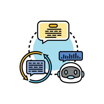 Chatbot neural network styles processing artificial intelligence data vector