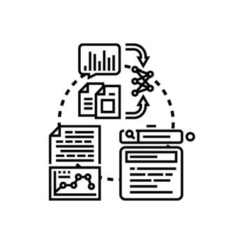 multistyle variations Artificial intelligence generating text content data analysis vector