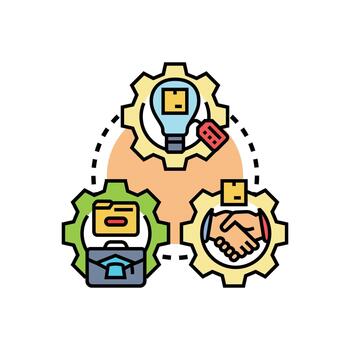 paquete múltiple software despliegue flujo de trabajo ciclo estilos sistema proceso vector
