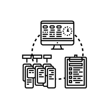Task finished concept completing. project process vector