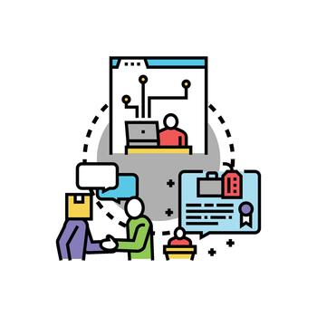 Client side web app programming development process forms vector
