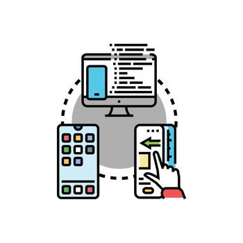 Creating mobile applications multistyle using visual development tools vector