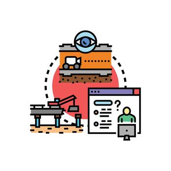 conjunto de estilos técnico infraestructura problema resolviendo Ingenieria desarrollo vector