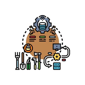 Open source tools utilities concept developing software multipack vector