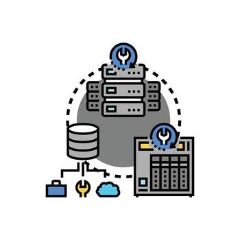 forms Data integrity level processing information technology concept vector
