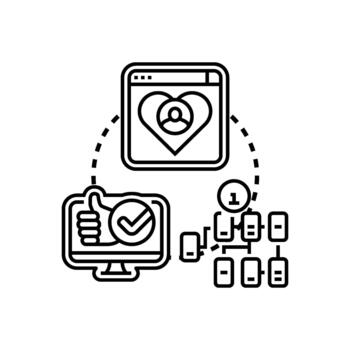 claro y usable interfaz concepto desarrollo multiestilo proceso vector