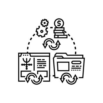 datos conversión conceptos optimizando información Procesando conjunto tecnología concepto vector