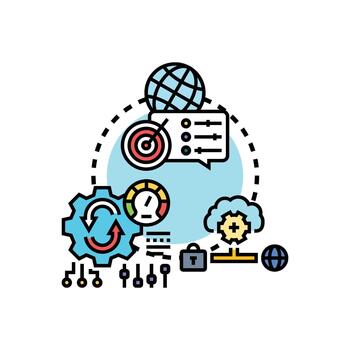 It infrastructure optimization process improving system performance clean vector