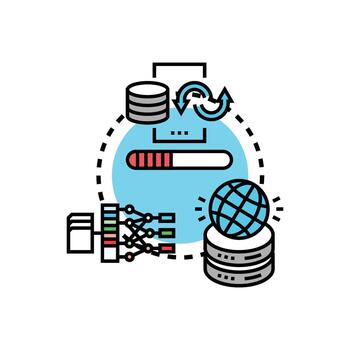 Data looks preprocessing concept machine learning analytics vector