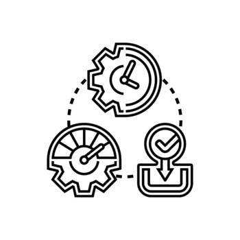 Quick application installation clean fast setup process vector
