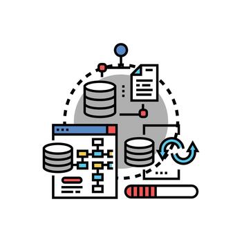 Digital variety document processing optimizing data management workflow vector