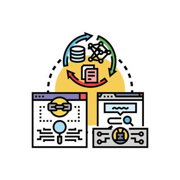 Extracting information forms process data analytics edition vector