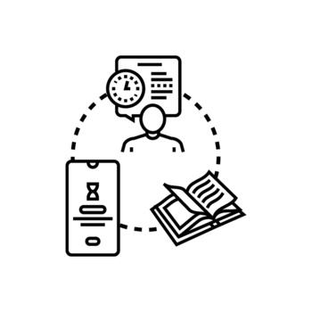 Thinking time concept visualizing important knowledge management vector