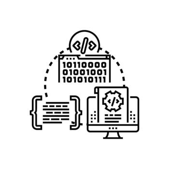 código dialectos concepto traductorio conjunto programación idiomas vector