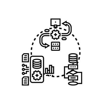 Big data integration platform developing range digital technology vector