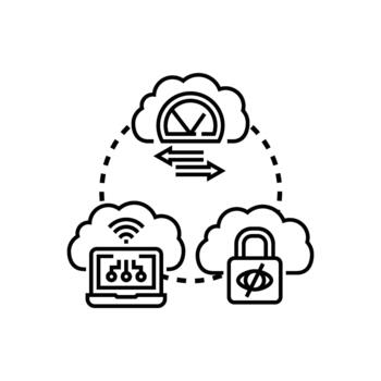 Cloud computing framework displaying data, minimal security, client access vector