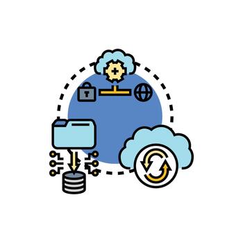 nube informática administración consola concepto conceptos vector
