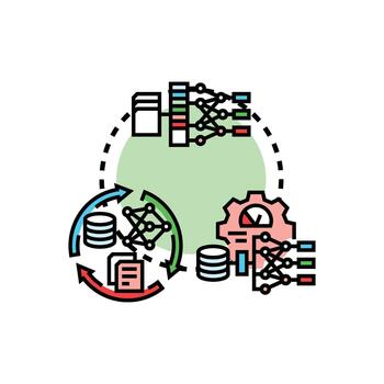 diverso datos entradas. Procesando y aprendizaje concepto vector
