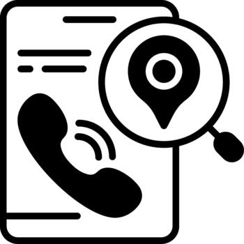 Call Tracking Semi Solid Icon vector