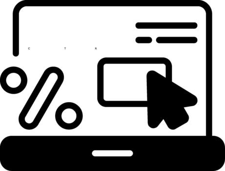 CTR Optimization Semi Solid Icon vector