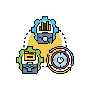 Optimizing workflow process with clean continuous improvement forms vector