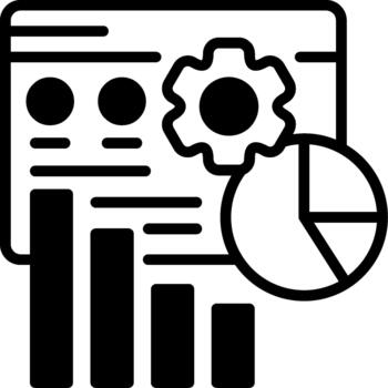 Data Analysis Semi Solid Icon Design vector