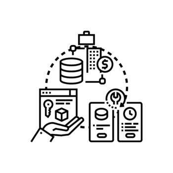 datos codificacion opciones representando digital información conceptos Procesando vector