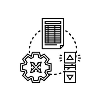 Automatic form range input data binding concept vector