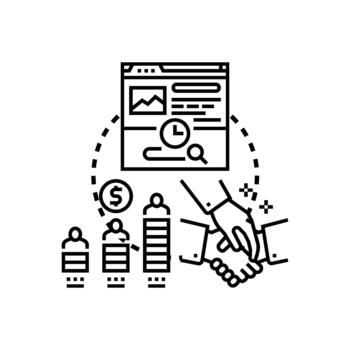 multistyle Analyzing established consistent customer behavior patterns vector